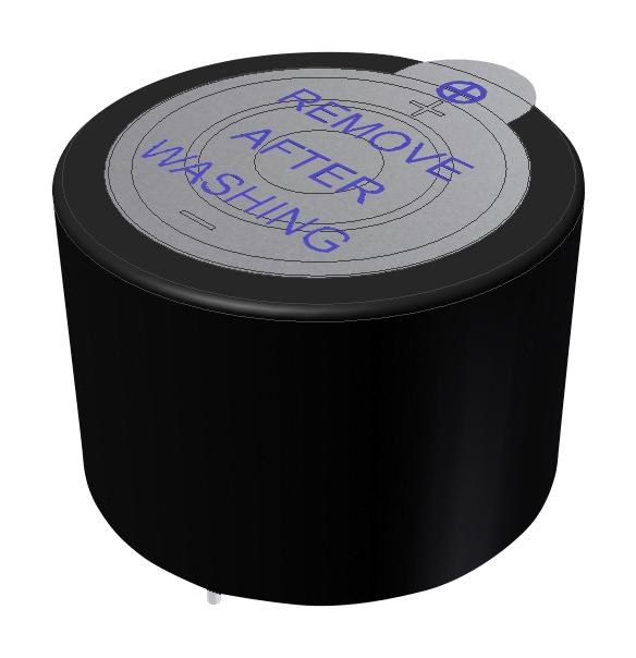 PUI AUDIO AI-2429-TWT-12V-3-R Transducer, Continuous, 95 dBA, 2.9 kHz, Through Hole, Internal