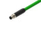LUMBERG AUTOMATION RSMGVS-4D-0467/01 M Ethernet Cable, D Coded, Shielded, Cat5e, 4 Position M8 Plug to Free End, Green, 1 m, 3.3 ft 935033001