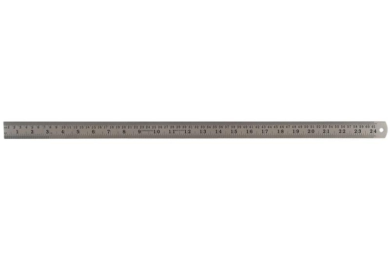 DURATOOL D03078 24" (600mm) Stainless Steel Ruler with Metric/Imperial Marking, Satin