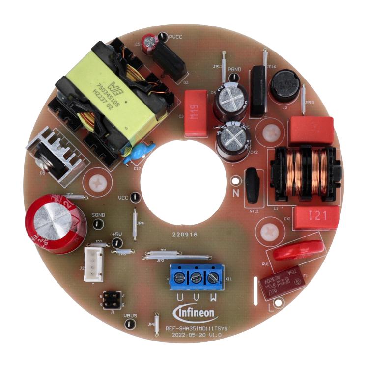 INFINEON REFSHA35IMD111TSYSTOBO1 Starter Kit, IMD111T-6F040, iMOTION IMD110-6 Family, 3 Phase BLDC & PMSM Motor Controller, IR Board SP005874184