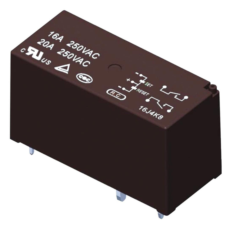 MULTICOMP PRO MPHKE16H-S-DC5V-2A-L2 Power Relay, Sealed, DPST-NO, 5 VDC, 20 A, MP Power Relays, Through Hole, Latching Dual Coil
