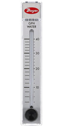 DWYER RMB-84-SSV Liquid Flowmeter, SS Valve, 4 to 40 GPH, 100 psi, 3 % Accuracy, 1/4" FNPT, RATE-MASTER RMB Series