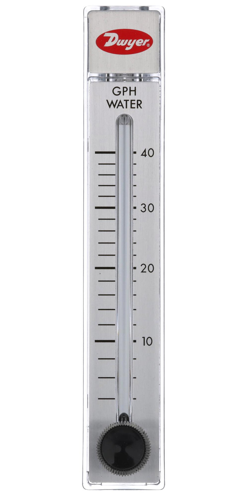 DWYER RMB-84-SSV Liquid Flowmeter, SS Valve, 4 to 40 GPH, 100 psi, 3 % Accuracy, 1/4" FNPT, RATE-MASTER RMB Series