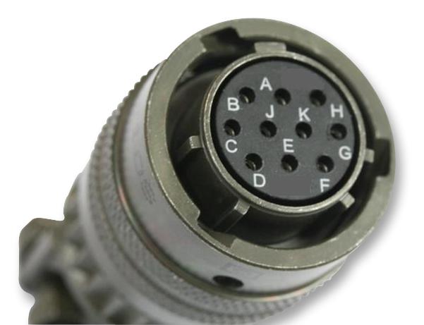 SOURIAU-SUNBANK / EATON 85106J1419S50 Circular Connector, Souriau 851 Series, MIL-DTL-26482 Series I, Cable Mount Receptacle, 19 Contacts