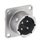 SOURIAU-SUNBANK / EATON UT0X0124P Circular Connector, Circular Industrial, UT0X Series, Wall Mount Receptacle, 4 Contacts