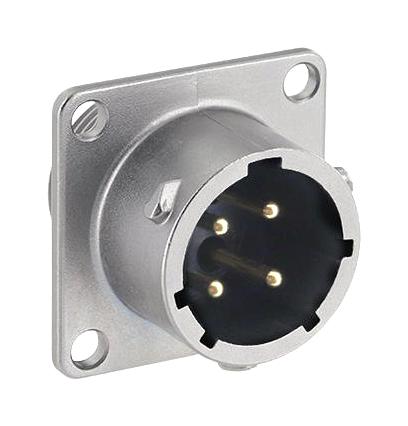SOURIAU-SUNBANK / EATON UT0X0124P Circular Connector, Circular Industrial, UT0X Series, Wall Mount Receptacle, 4 Contacts