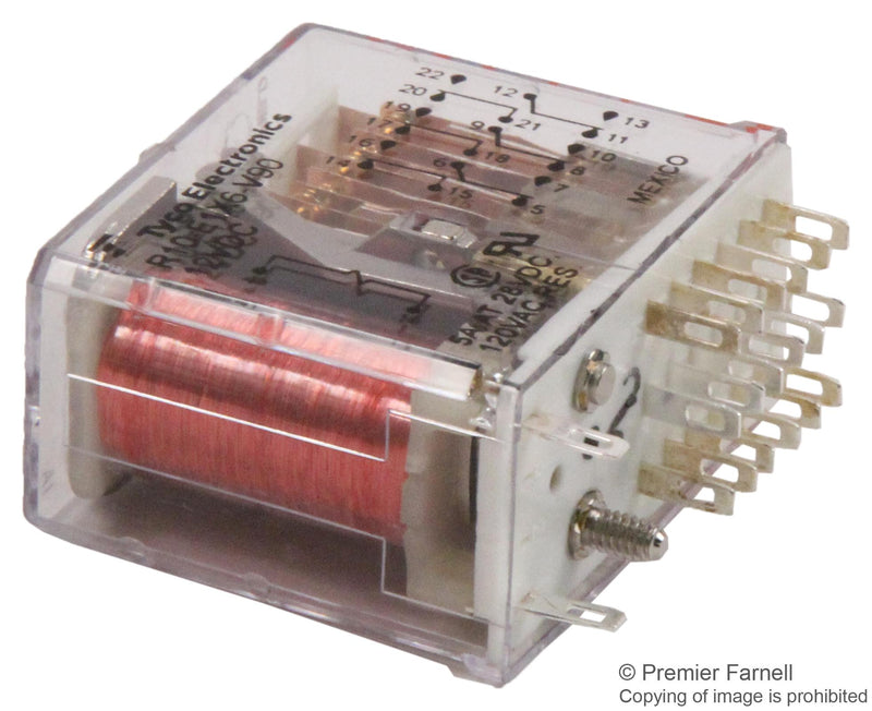 POTTER&amp;BRUMFIELD - TE Connectivity R10-E1X6-V90 R10-E1X6-V90 Relay 6PDT 120VAC 30VDC 5A