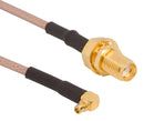 AMPHENOL RF 245106-01-06.00 CBL ASSY, SMA BLKHD JACK-MMCX R/A PLUG