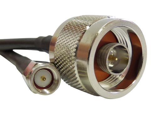 SIRETTA ASMR600A058L13 RF / Coaxial Cable Assembly, SMA Plug to N-Type Plug, LLC200A, 50 ohm, 19.7 ft, 6 m, Black