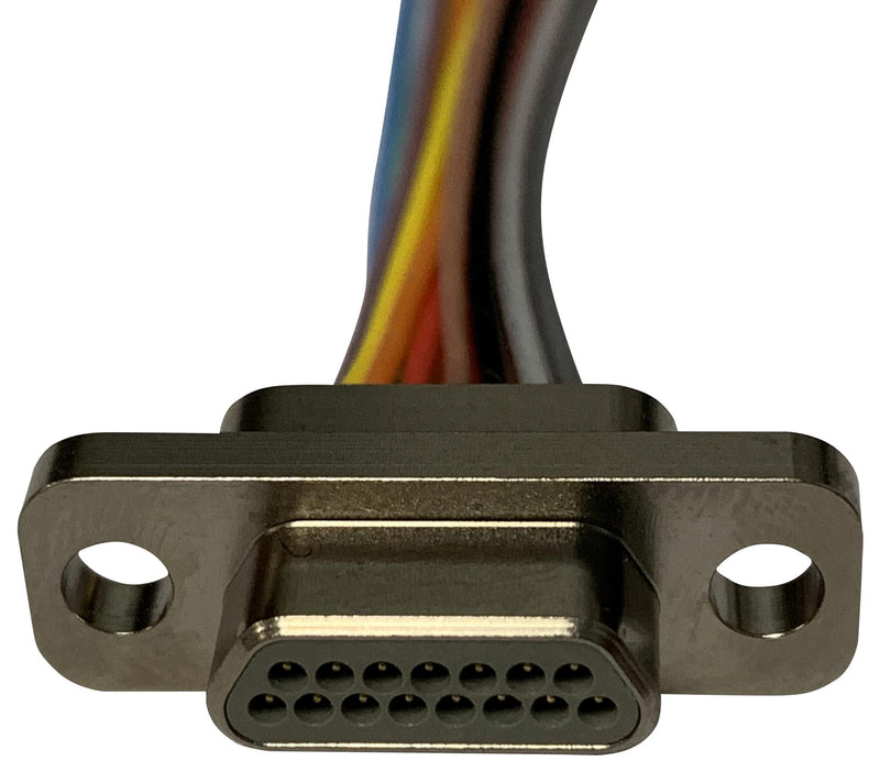MULTICOMP PRO MP013358 Micro D Cable Assembly, 26AWG, Micro-D Plug to Free End, 15 Ways, 36 ", 915 mm, MP Micro-D