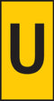 HELLERMANNTYTON 561-01214 Wire Marker, Snap On Pre Printed, U, Black, Yellow, 5mm x 6.4mm, 2.8 mm