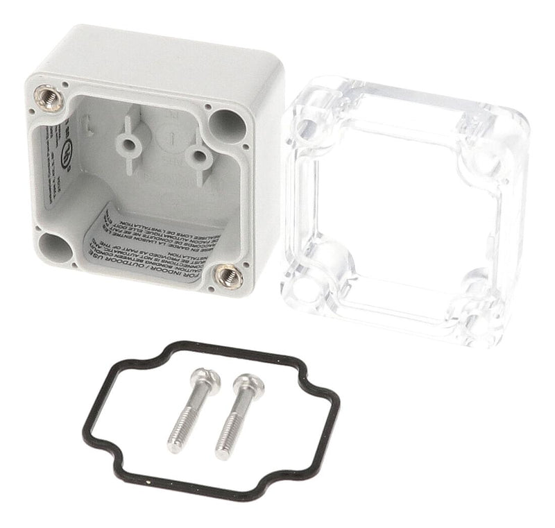 HAMMOND 1554A2GYCL Plastic Enclosure, Flat Lid, Multipurpose, Polycarbonate, 41 mm, 51 mm, 52 mm, IP68