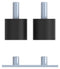 TE CONNECTIVITY SLC-VD8 Vibration Damper, 310 to 1050mm Height Safety Light Curtain, Set of 8, SLC Series 2447922-2