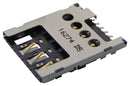 MOLEX 78646-3001 Memory Card Connector, Micro SIM, Push-Pull, 6 Contacts, Copper Alloy, Gold Plated Contacts