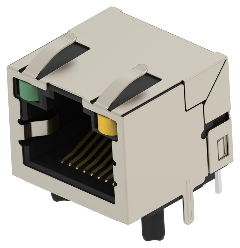 TE CONNECTIVITY 2501551-9 Modular Connector, RJ45 Jack, 1 x 1 (Port), 8P8C, Cat5, Through Hole Mount
