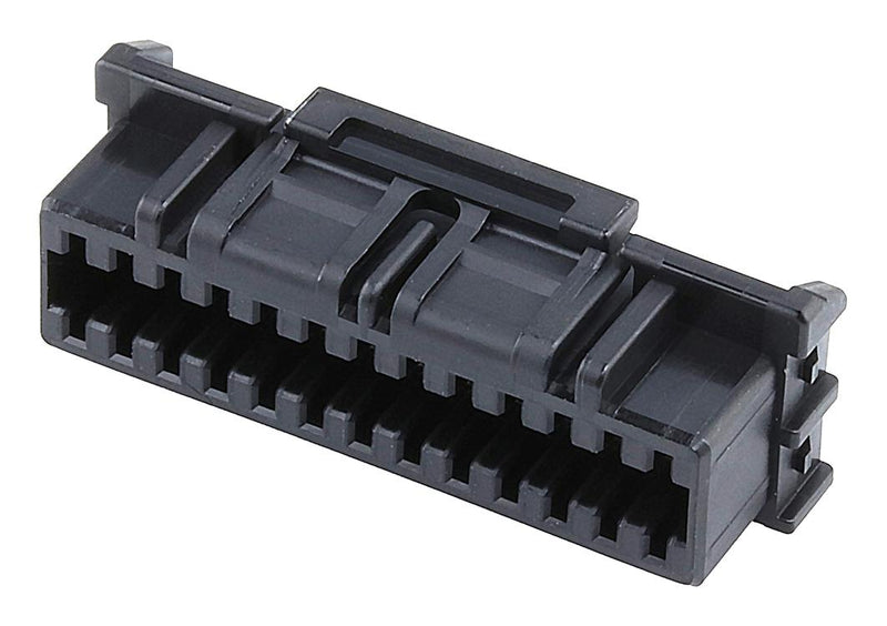 MOLEX 2202002261 Connector Housing, Black, 2 Row, Micro-Lock Plus 220200 Series, Receptacle, 26 Ways, 2 mm