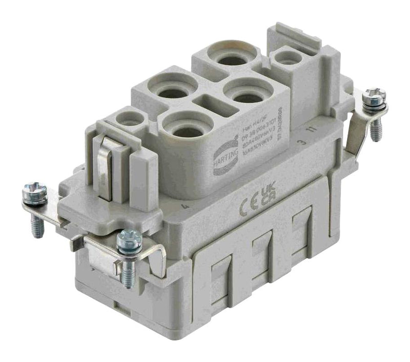 HARTING 09380063101 HEAVY DUTY INSERT, RCPT, 16+PE, SIZE 16B