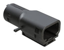 AMPHENOL SINE/TUCHEL ATMBS-024-0305 BACKSHELL, RCPT CONN, 3POS, 180DEG, BLK