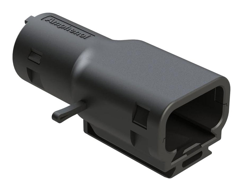 AMPHENOL SINE/TUCHEL ATMBS-024-0305 BACKSHELL, RCPT CONN, 3POS, 180DEG, BLK