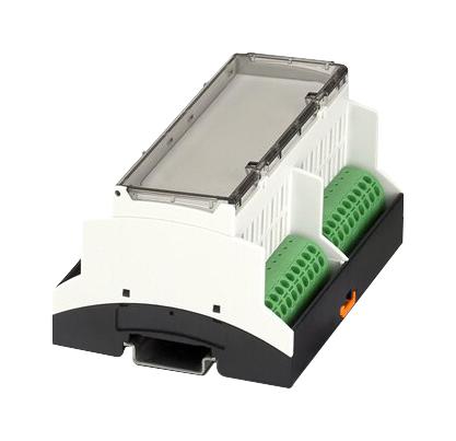PHOENIX CONTACT 1311010 Plastic Enclosure, DIN Rail, Polycarbonate, 89.7 mm, 107.6 mm, 60.7 mm, IP20 1311010, BC 107,6-KIT-U22-7035+4PTDA9