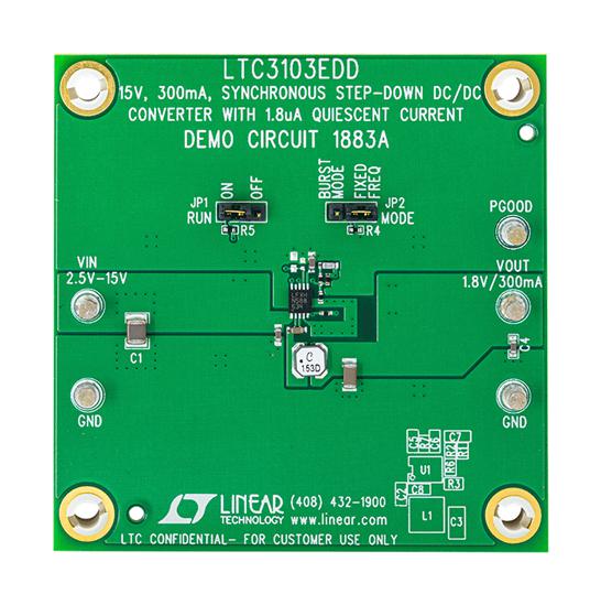 ANALOG DEVICES DC1883A Demonstration Board, LTC3103EDD, Synchronous Buck DC-DC Converter