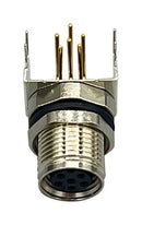 NORCOMP 857-006-213R004 SENSOR CONN, R/A M8, 6POS, RCPT, PANEL