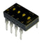 CTS 209-4LPST DIP / SIP Switch, 4 Circuits, Flush Slide, Through Hole, SPST, 50 V, 100 mA