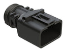 AMPHENOL SINE/TUCHEL ATBS-249-1205 BACKSHELL, RCPT CONN, 12POS, 180DEG, BLK