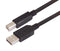 L-COM CAUBLKAB-075M USB Cable, Type A Plug to Type B Plug, 750 mm, 29.5 ft, USB 2.0, Black