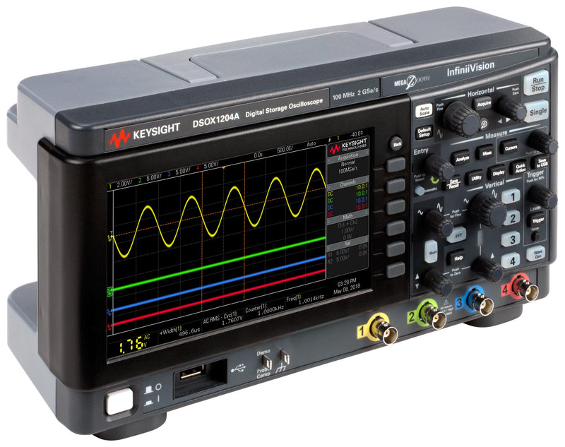 Keysight Technologies DSOX1204A+DSOX1200A-100 DSOX1204A+DSOX1200A-100 Digital Oscilloscope Infiniivision 1000 X 4 Channel 100 MHz 1 Gsps Mpts 3.5 ns