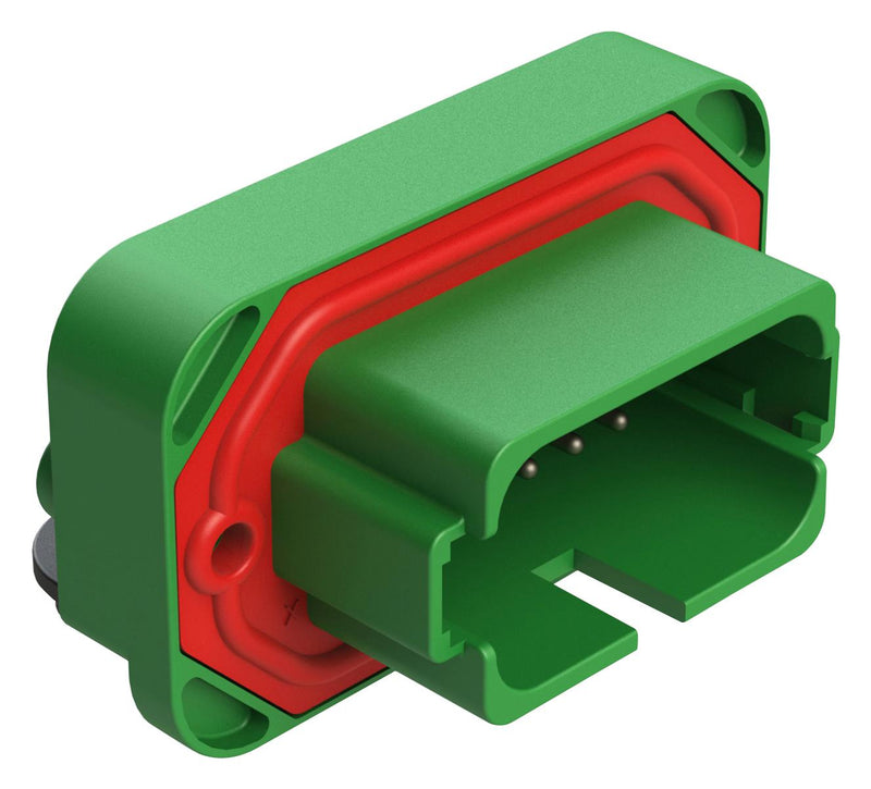 AMPHENOL SINE/TUCHEL AT13-18PC-BM03GN Automotive Connector, Boardlock AT Series, Right Angle Panel Mount Receptacle, 18 Contacts