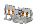 PHOENIX CONTACT 1343129 DIN Rail Mount Terminal Block, 4 Ways, 20 AWG, 12 AWG, 2.5 mm&sup2;, Push-X, 24 A