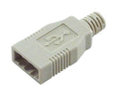 L-COM USBHD2.0-A Connector Backshell, Light Grey, Hood, L-Com Type A USB Connectors, 180&deg;