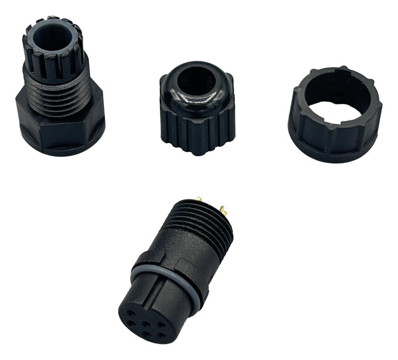 NORCOMP 868-006-203KIT Circular Connector, Circular Cable Kit, Cavalier Series, Cable Mount Receptacle, 6 Contacts
