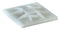 HELLERMANNTYTON 151-10904 Cable Tie Mount, Q Series 4 Way, Adhesive, Screw, 3.1 mm, Natural, Nylon 6.6 (Polyamide 6.6), 20 mm