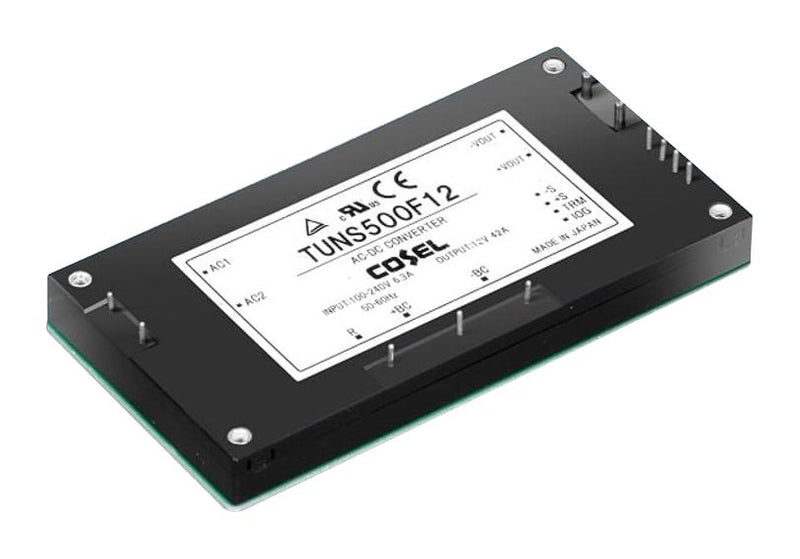 COSEL TUNS500F48 AC/DC PCB Mount Power Supply (PSU), ITE, 1 Output, 504 W, 48 V, 10.5 A