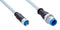 SICK YF8U14-050VA3M2A14 Sensor Cable, A Coded, Grey, M8 Receptacle, M12 Plug, 4 Positions, 5 m, 16.4 ft