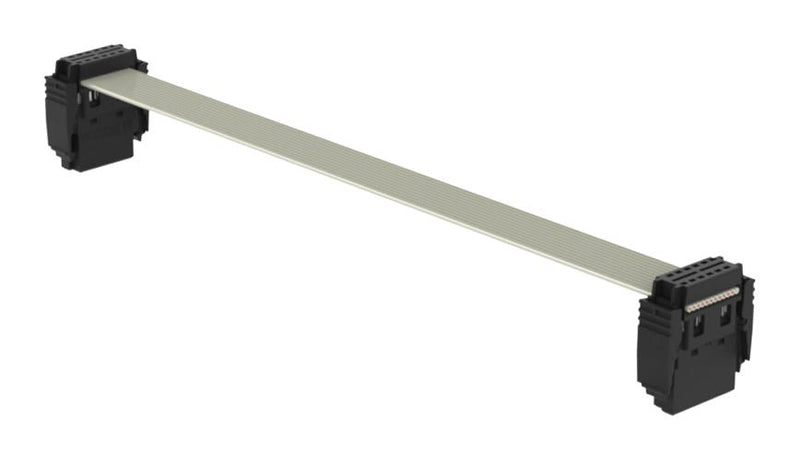 ERNI - TE CONNECTIVITY 173800-E Ribbon Cable, 90&deg; IDC Receptacle to 90&deg; IDC Receptacle, 12 Ways, 7.9 ", 200 mm, 1.27 mm