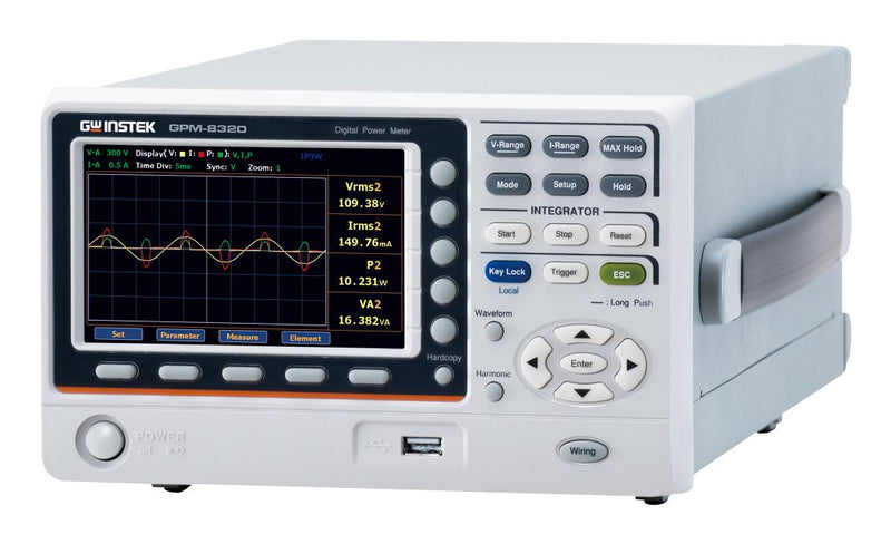 GW INSTEK GPM-8320 (GPM-DA12) DIGITAL POWER METER, 2CH, 15V TO 1KV