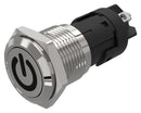 EAO 82-4152.1000.B002 Vandal Resistant Switch, Standby, 82 Series, 16 mm, SPDT, Momentary, Round Flat Flush, Natural