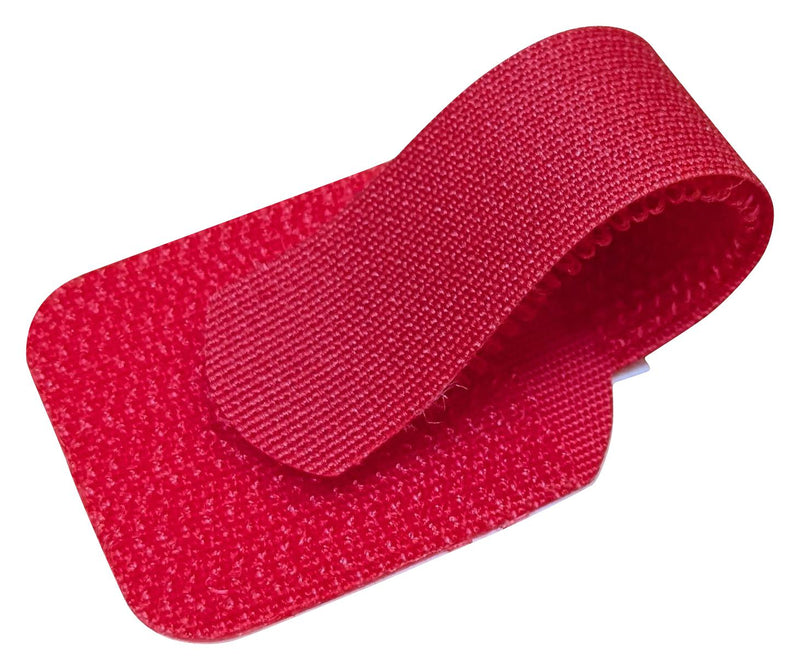 MULTICOMP PRO MP014996 Cable Tie, w/ Adhesive Tape, Nylon (Polyamide), Red, 90 mm, 16 mm