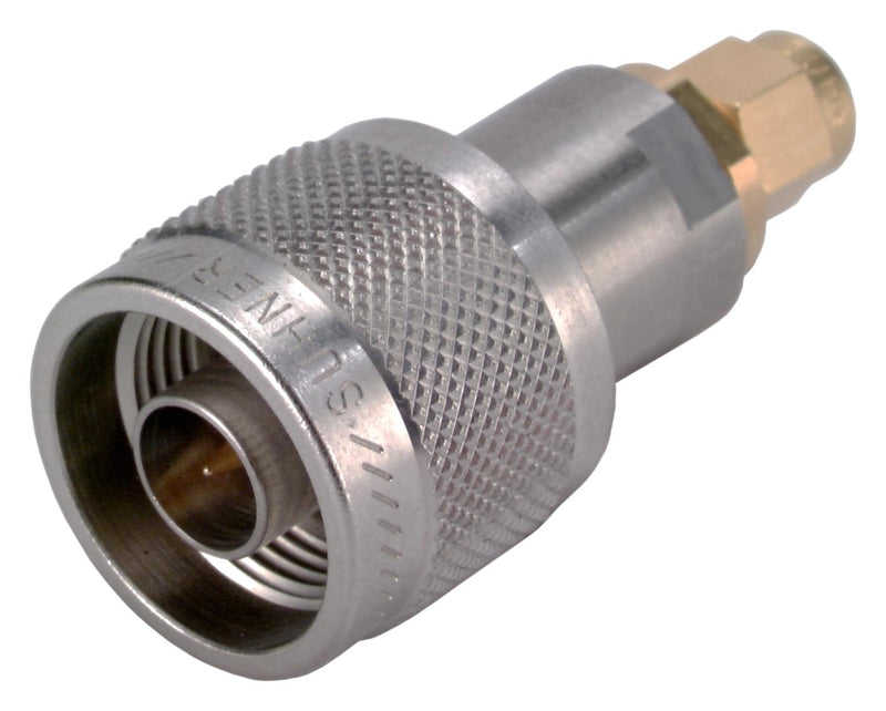 HUBER+SUHNER 32"N-SMA-50-51/1--"UE RF / Coaxial Adapter, N, Plug, SMA, Plug, Straight Adapter, 50 ohm