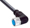 SICK YG8U14-020UA3XLEAX Sensor Cable, A Coded, Black, 90&deg; M8 Receptacle, Free End, 4 Positions, 2 m, 6.6 ft