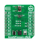 MIKROELEKTRONIKA MIKROE-6028 Add-On Board, Accel & Pressure Click, MikroE mikroBUS Compatible Development Boards