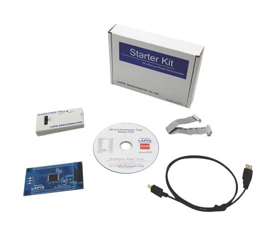 ROHM SK-BS01-D62Q1577TB Starter Kit, ML62Q1577, 16Bit, nX-U16/100, General Purpose Microcontroller
