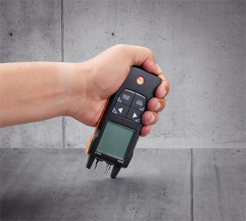 TESTO 0563 2512 Pressure Manometer, Testo&nbsp;512-2, 0hPa to 2000hPa, 1, 0.5 %, -20 &deg;C to 50 &deg;C