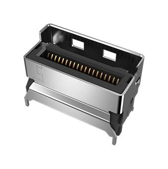 AMPHENOL COMMUNICATIONS SOLUTIONS G42V11312HR Card Edge Connector, Dual Side, 1.57 mm, 38 Contacts, Surface Mount, Straight