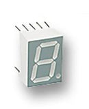 FORGE FN1-0562B380SGW 7 Segment LED Display, Blue, 20 mA, 2.7 V, 110 mcd, 1, 14.2 mm