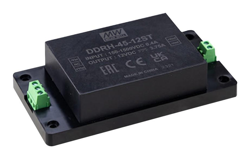 MEAN WELL DDRH-45-15ST Isolated Chassis Mount DC/DC Converter, Screw Terminal, ITE & Industrial, Module, 10:1, 45 W