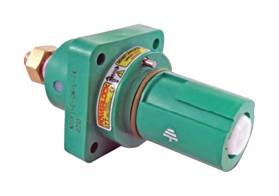 ITT CANNON NPDFT-1-BN-L-T6 High Power Connector, POWERLOCK, Receptacle, 1 kVAC, 660 A, Panel Mount, Crimp / Solder